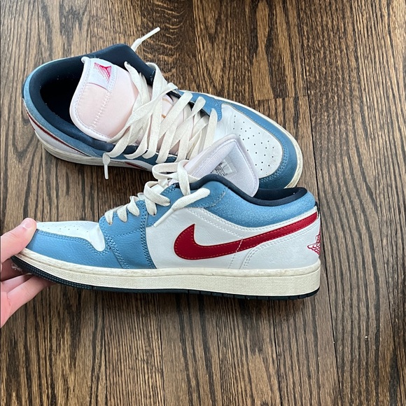 Nike Air Jordan Low Blue and White Sneakers - Picture 8 of 8